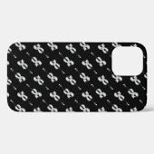 Violin Pattern - Zwart-wit Case-Mate iPhone Case (Achterkant (horizontaal))