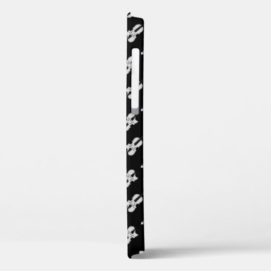 Violin Pattern - Zwart-wit Case-Mate iPhone Case (Achterkant / Links)