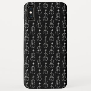 Violin Pattern - Zwart-wit Case-Mate iPhone Case