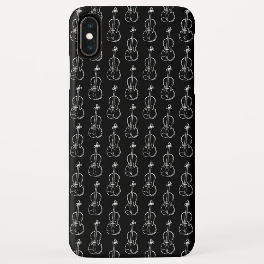 Violin Pattern - Zwart-wit Case-Mate iPhone Case (Achterkant)