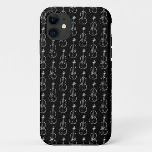 Violin Pattern - Zwart-wit Case-Mate iPhone Case