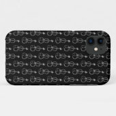 Violin Pattern - Zwart-wit Case-Mate iPhone Case (Achterkant (horizontaal))