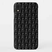 Violin Pattern - Zwart-wit Case-Mate iPhone Case (Achterkant)