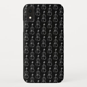 Violin Pattern - Zwart-wit Case-Mate iPhone Case