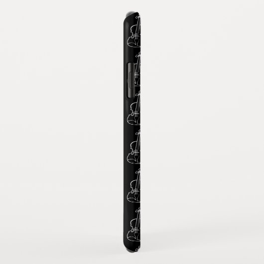 Violin Pattern - Zwart-wit Case-Mate iPhone Case (Achterkant/rechts)