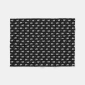 Violin Pattern - Zwart-wit Fleece Deken (Voorkant (Horizontaal))