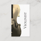 Violin Performer Musical Minimalist QR code Visitekaartje (Voorkant)