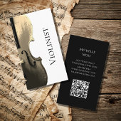 Violin Performer Musical Minimalist QR code Visitekaartje