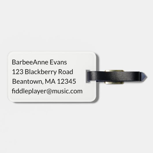 Violin Personaliseer Bagagelabel (Achterkant horizontaal)