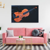 Violin Photo Closeup Canvas Afdruk (Insitu (Woonkamer))