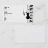 Violin Piano en Muzieknoten Visitekaartjes (Voorkant / Achterkant)