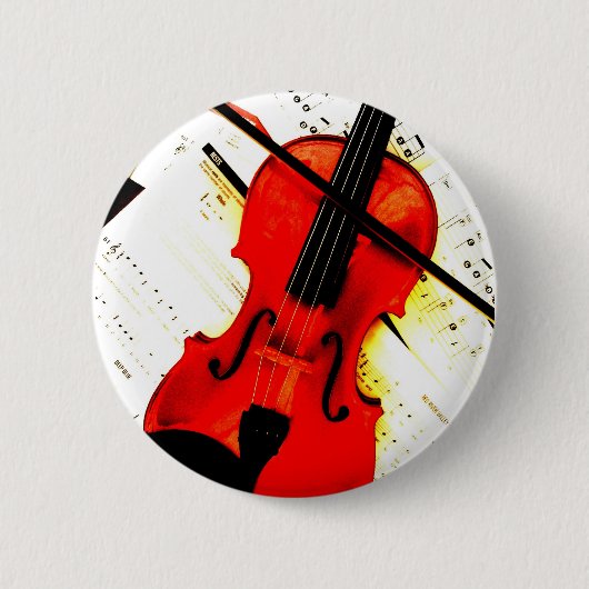 Violin pin-knop ronde button 5,7 cm (Voorkant)