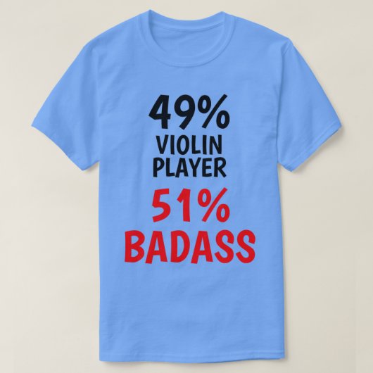 Violin Player Badass T-shirt (Design voorkant)