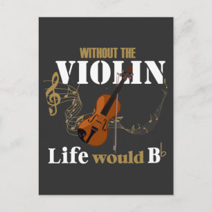 Violin Player Bb Musician Humor Music Lover Briefkaart