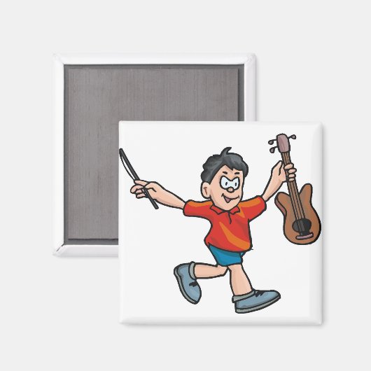 Violin Player Magneet (Voorkant / Achterkant)