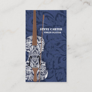 Violin Player Music Artist Card Teacher Master Visitekaartje