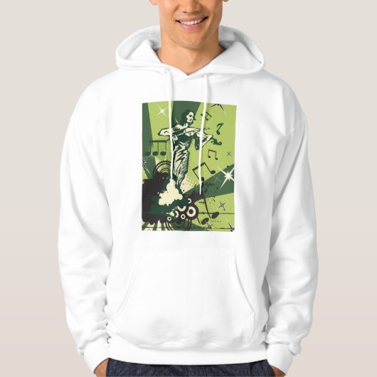 Violin Player Musical Notes Hoodie (Voorkant)