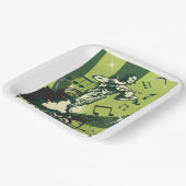 Violin Player Musical Notes Papieren Bordje (Gebogen)