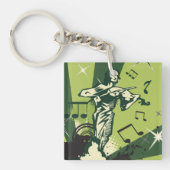 Violin Player Musical Notes Sleutelhanger (voorkant)