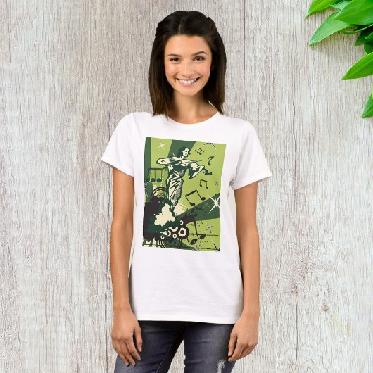 Violin Player Musical Notes T-shirt