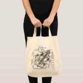 Violin Player-muziekmonogram Tote Bag (Voorkant (product))