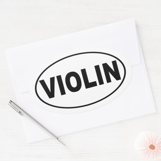 Violin Player Ovale Sticker (Envelop)