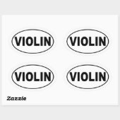 Violin Player Ovale Sticker (Vel)