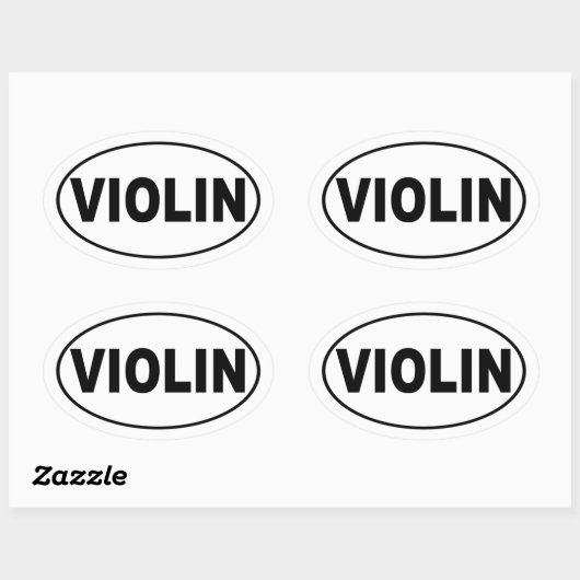 Violin Player Ovale Sticker (Vel)