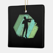 Violin Player Retro Keramisch Ornament (Links)