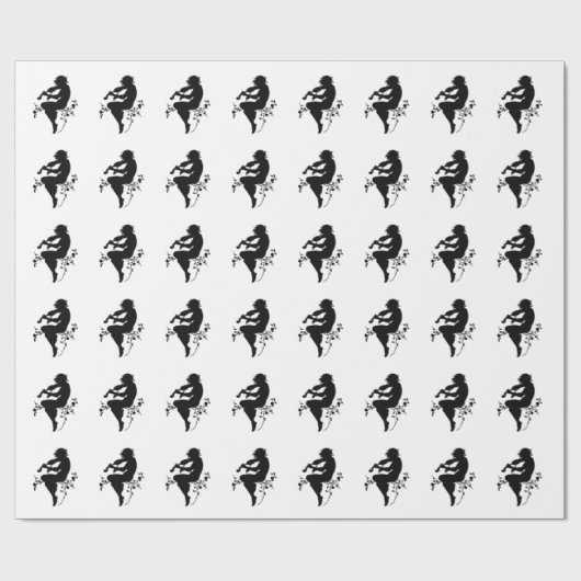 VIOLIN PLAYER-WRAPPING PAPIER (Vlak)