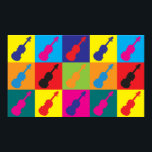 Violin Pop Art Poster<br><div class="desc">Violin Pop Art. Als Violin je hobby,  bezetting of obsessie is,  show het dan met geweldige Violin t-shirts,  mokken,  stickers en meer. Het zijn ook geweldige cadeautjes voor andere Violin fans!</div>