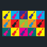 Violin Pop Art Poster<br><div class="desc">Violin Pop Art. Als Violin je hobby,  bezetting of obsessie is,  show het dan met geweldige Violin t-shirts,  mokken,  stickers en meer. Het zijn ook geweldige cadeautjes voor andere Violin fans!</div>