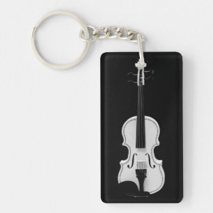Violin Portret - Zwarte en witte foto Sleutelhanger