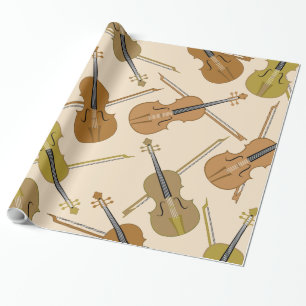 Violin Print Pattern Cadeaupapier