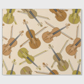 Violin Print Pattern Cadeaupapier (Vlak)
