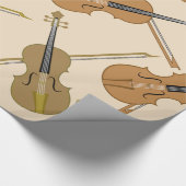 Violin Print Pattern Cadeaupapier (Hoek)