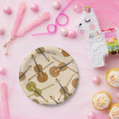 Violin Print Pattern Papieren Bordje (Feest)