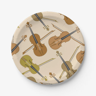Violin Print Pattern Papieren Bordje