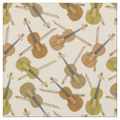 Violin Print Pattern Stof (Close Up)