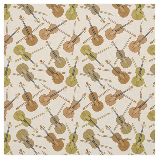 Violin Print Pattern Stof (Swatch)