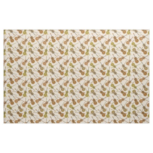 Violin Print Pattern Stof (Fat Quarter)