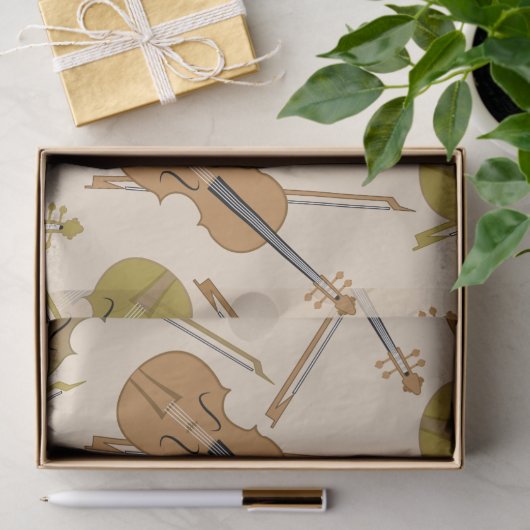Violin Print Pattern Tissuepapier (Geschenk)