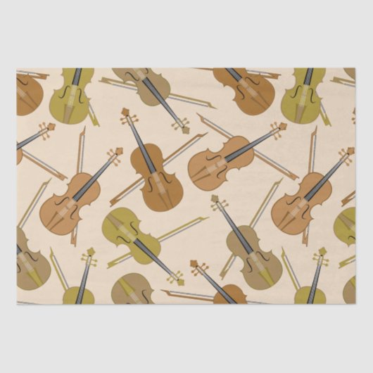 Violin Print Pattern Tissuepapier (Voorkant)