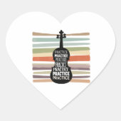 violin retro hart sticker (Voorkant)