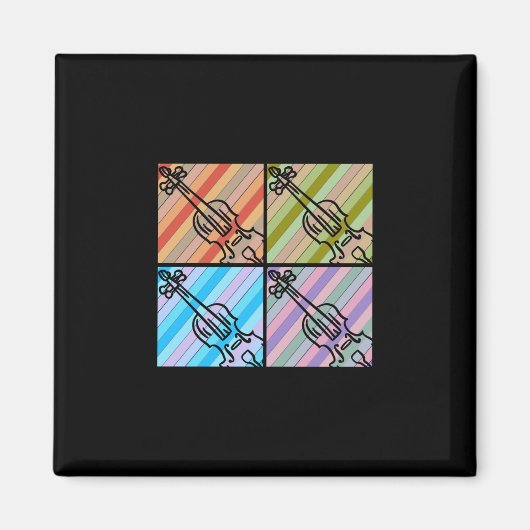 Violin Retro Magneet (Voorkant)