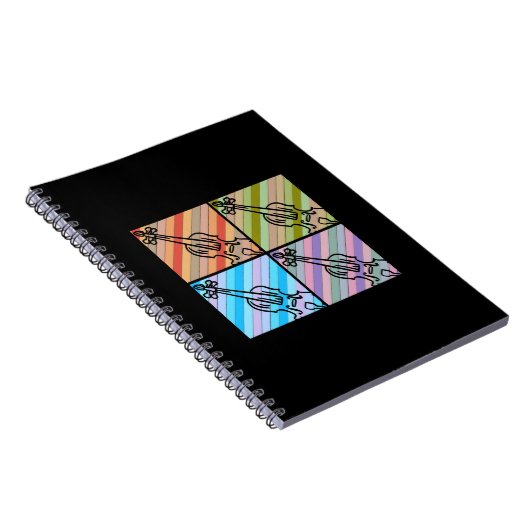 Violin Retro Notitieboek (Rechterzijde)