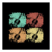 Violin Retro Perfect Poster (Voorkant)