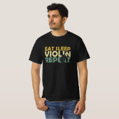 Violin Retro T-shirt (Voorkant volledig)