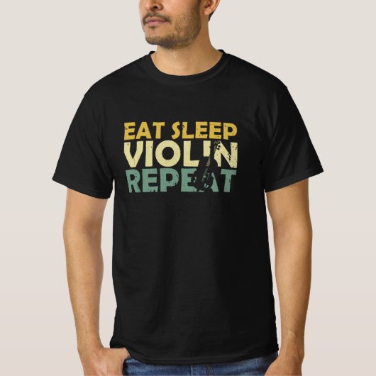 Violin Retro T-shirt (Voorkant)