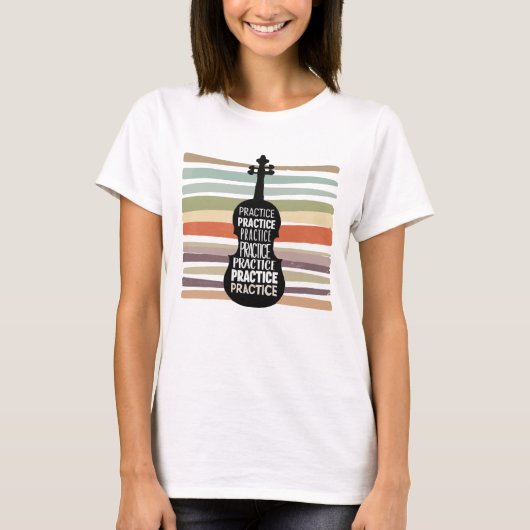 violin retro t-shirt (Voorkant)